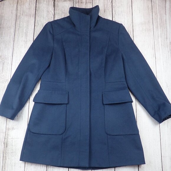 Pendleton Women’s 10 Petite Wool Blend Navy Blue Jacket Winter Coat - Picture 4 of 12